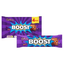 Cadbury Boost Chocolate Bar 4 Pack Multipack 148g thumbnail 2
