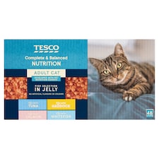 Tesco Adult Cat Fish Selection in Jelly 48x100g