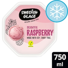 Swedish Glace Raspberry Non Dairy Vegan Ice Cream Tub 750ml