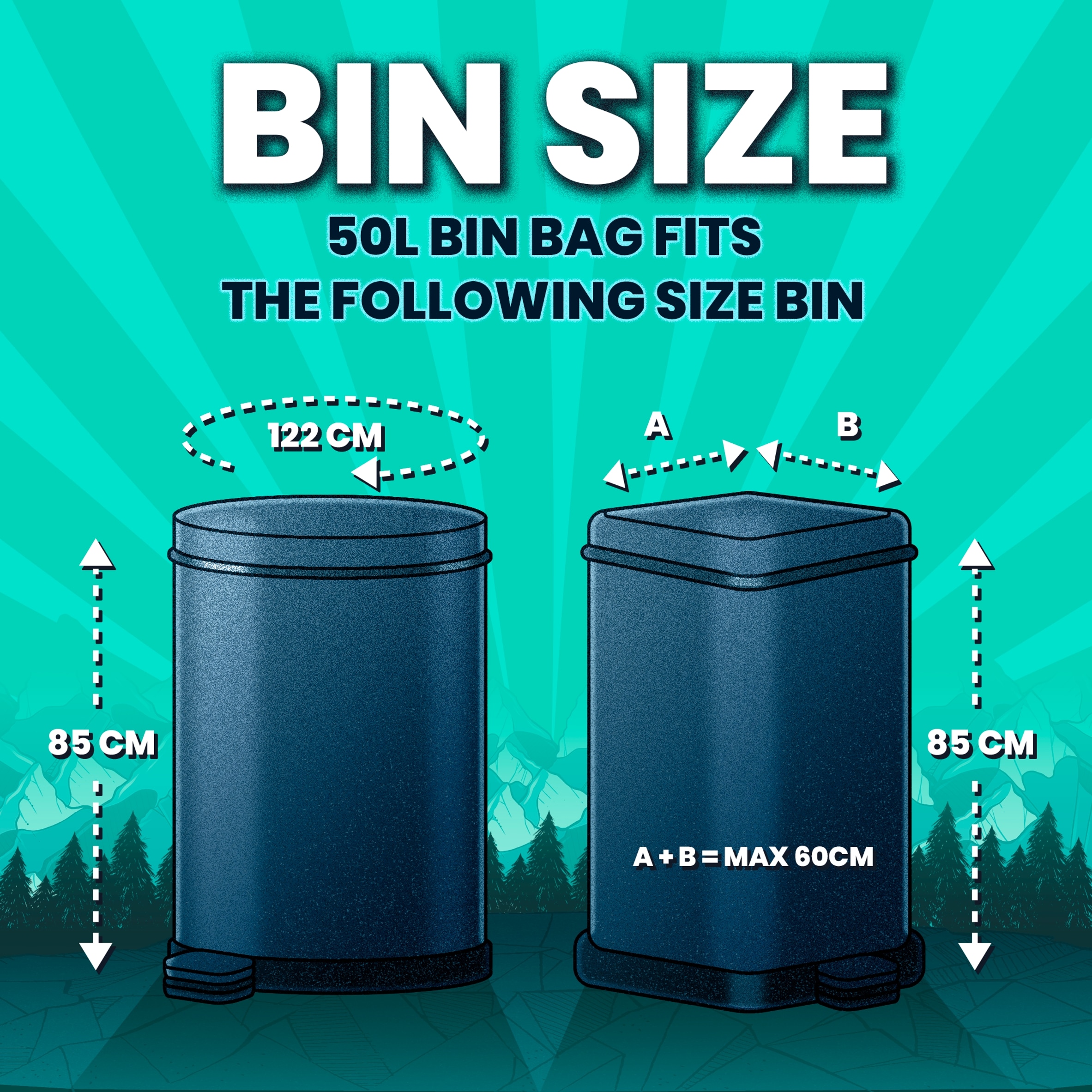 Beast Super Strong Drawstring Swing Bin Bags 50 Litre 10 Pack thumbnail 3