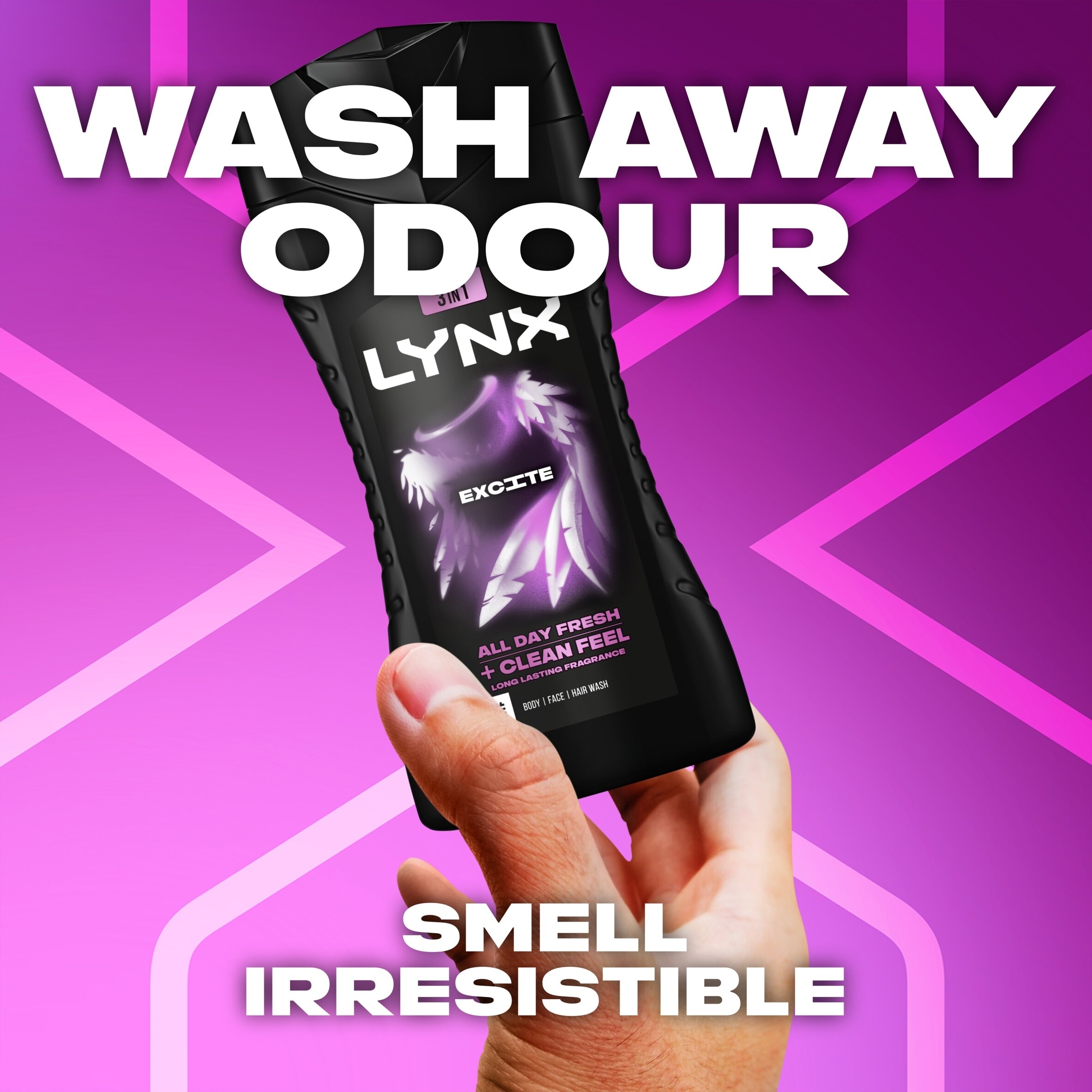 Lynx Excite Bodywash Shower Gel 225ml thumbnail 3
