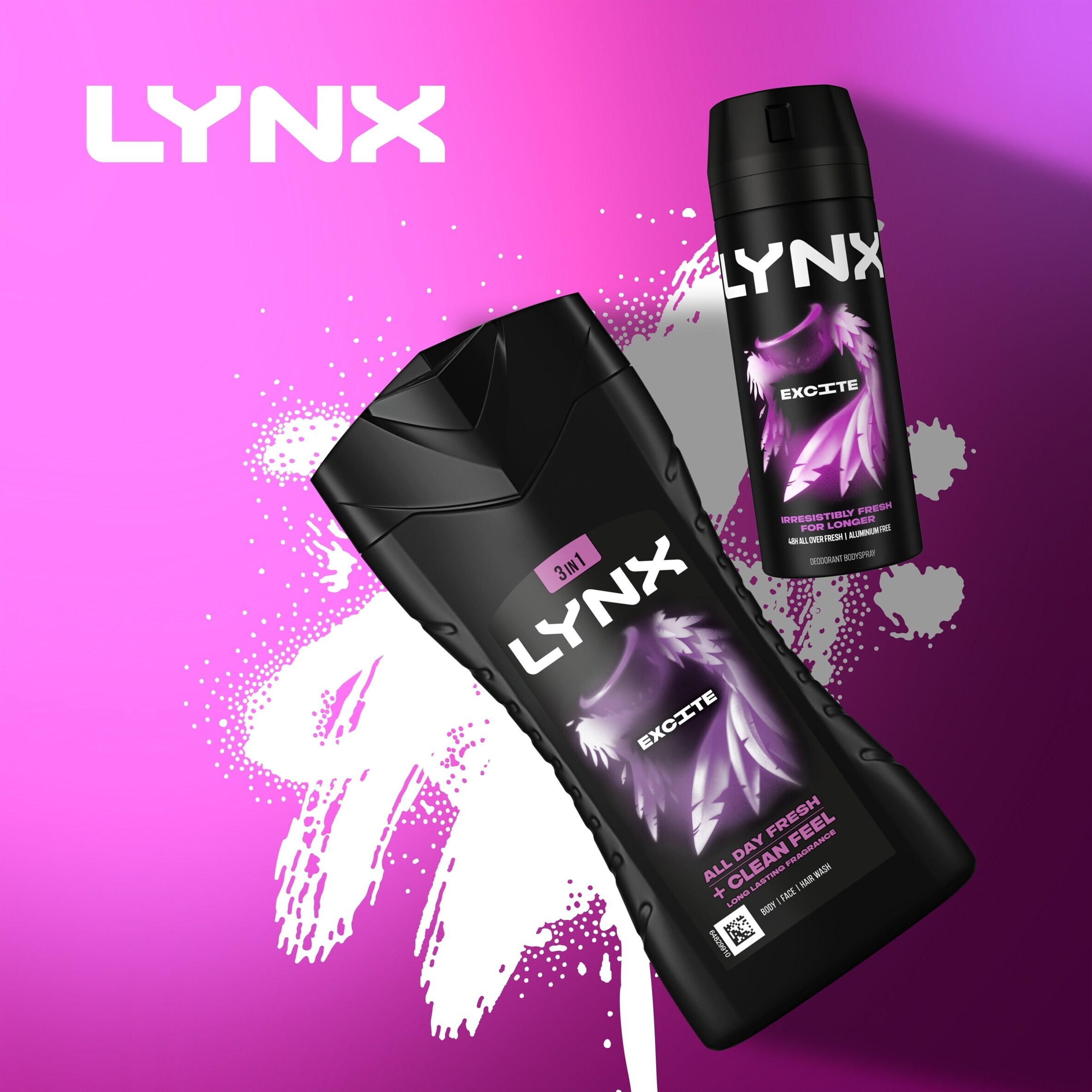 Lynx Excite Bodywash Shower Gel 225ml thumbnail 5