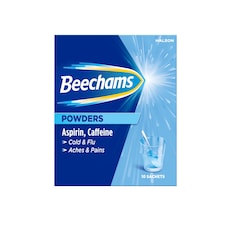 Beechams Cold & Flu Pain Relief Sachets - Aspirin, Caffeine 10s