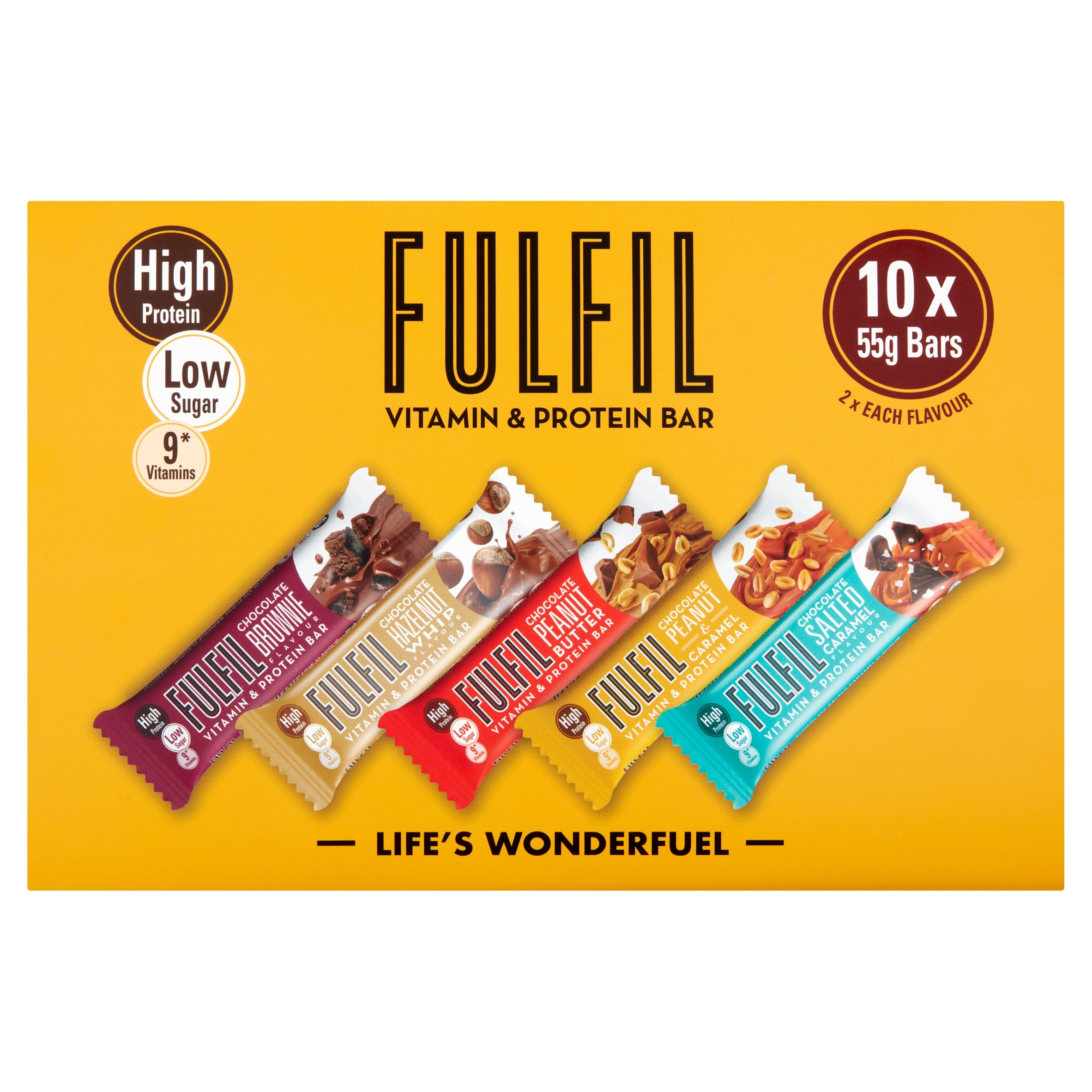 Fulfil Vitamin & Protein Bars - Mixed Pack 10 x 55g