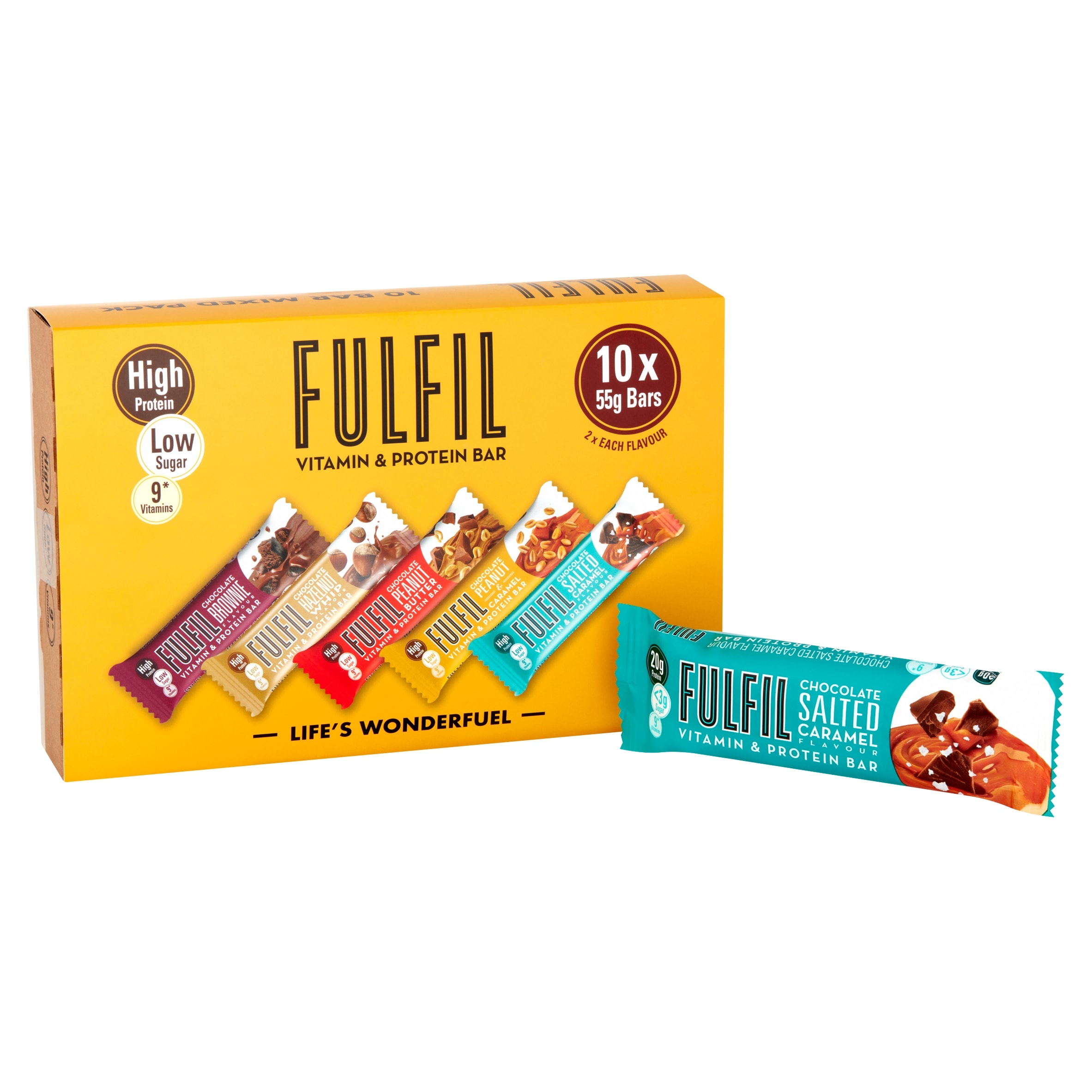 Fulfil Vitamin & Protein Bars - Mixed Pack 10 x 55g thumbnail 2