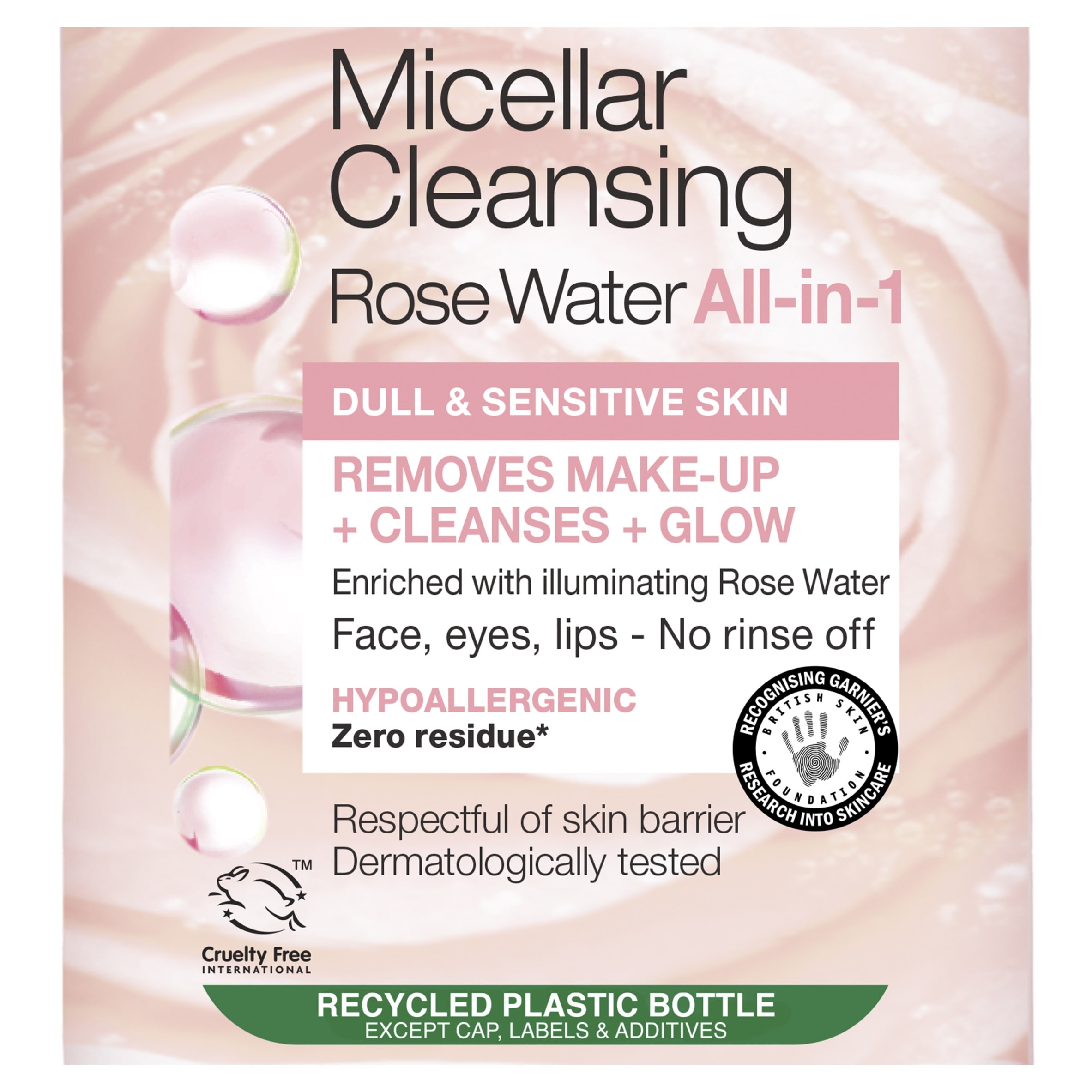 Garnier Skin Active Micellar Water Rose 400Ml thumbnail 2