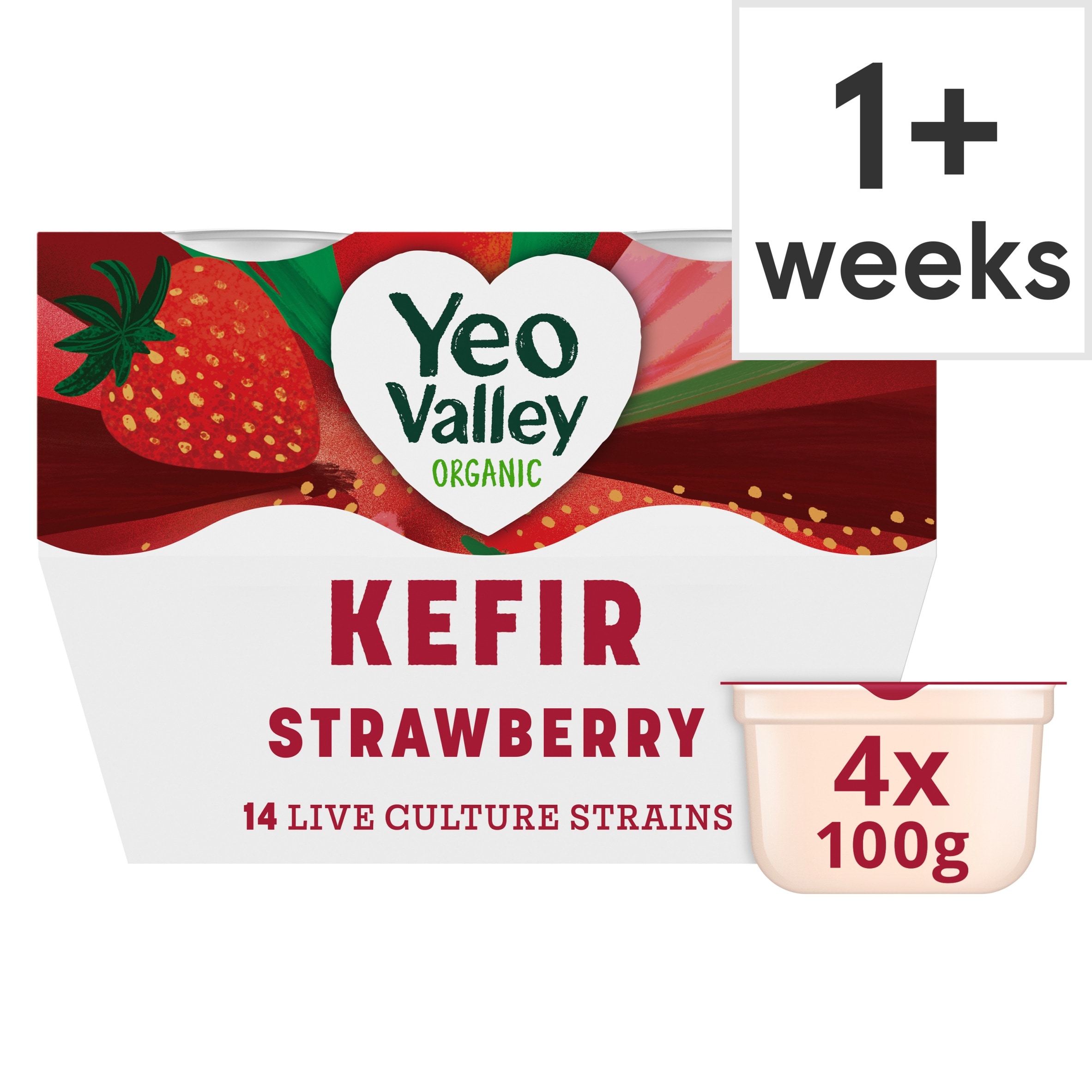 Yeo Valley Organic Strawberry Kefir Yogurt