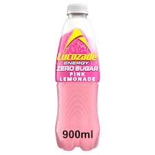 Lucozade Zero Sugar Pink Lemonade 900Ml