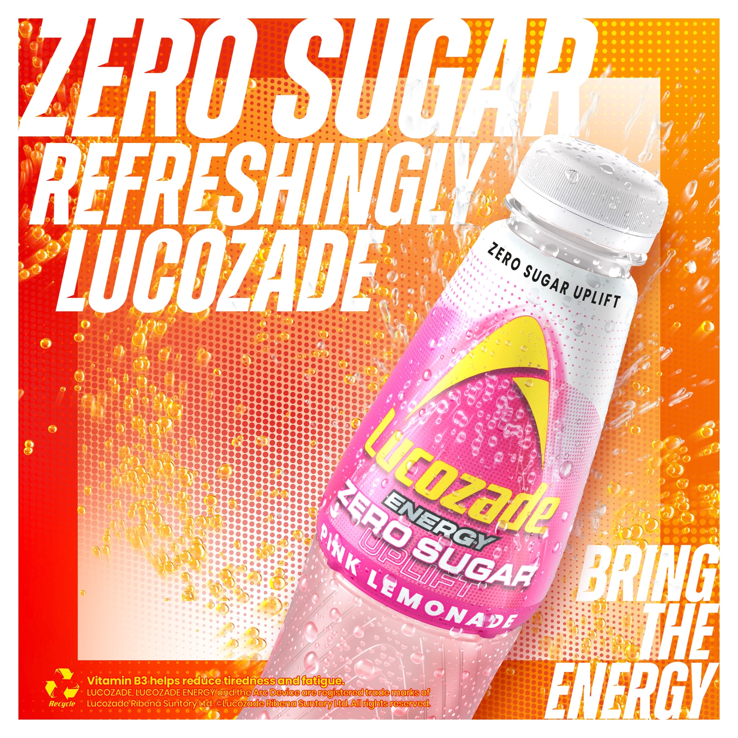 Lucozade Zero Sugar Pink Lemonade 900Ml thumbnail 3