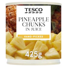 Tesco Pineapple Chunks In Juice 425G