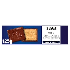 Tesco Milk Chocolate Butter Biscuits 125G