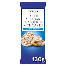 Tesco Salt & Vinegar Rice Cakes 130G