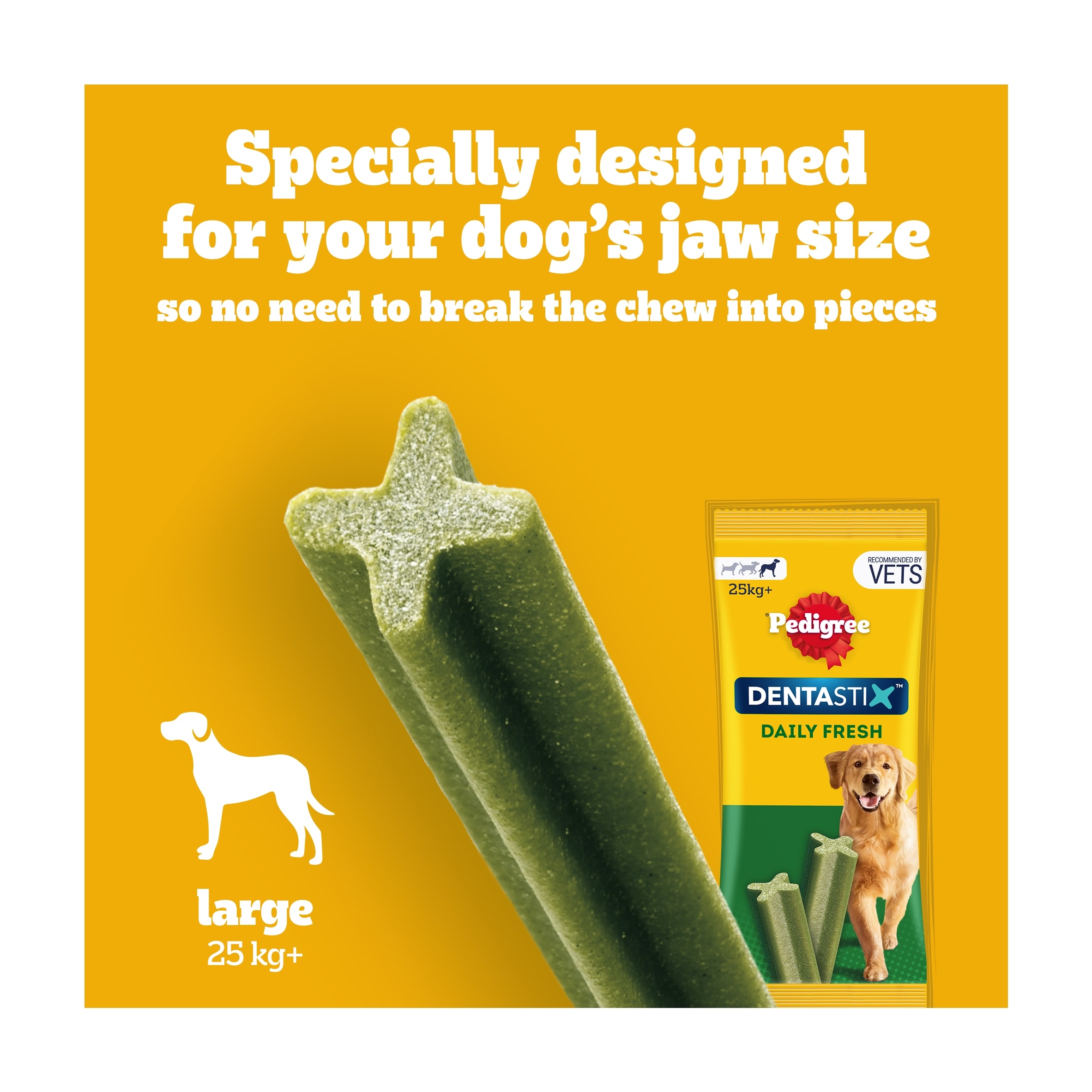 Pedigree Dentastix Fresh Large Dog Treats 21 Dental Sticks thumbnail 3