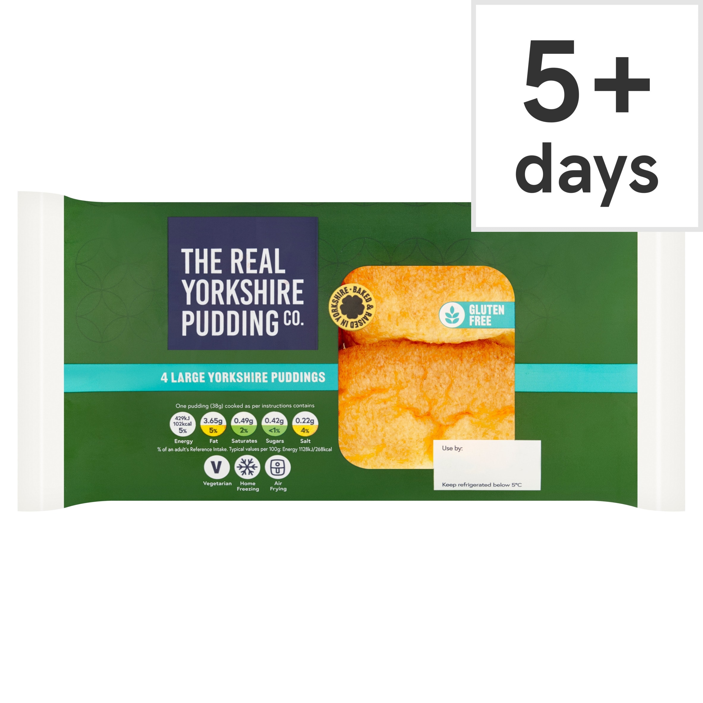 The Real Yorkshire Pudding Co. 4 Large Gluten Free Yorkshire Puddings