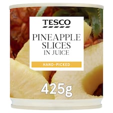 Tesco Pineapple Slices In Juice 425G
