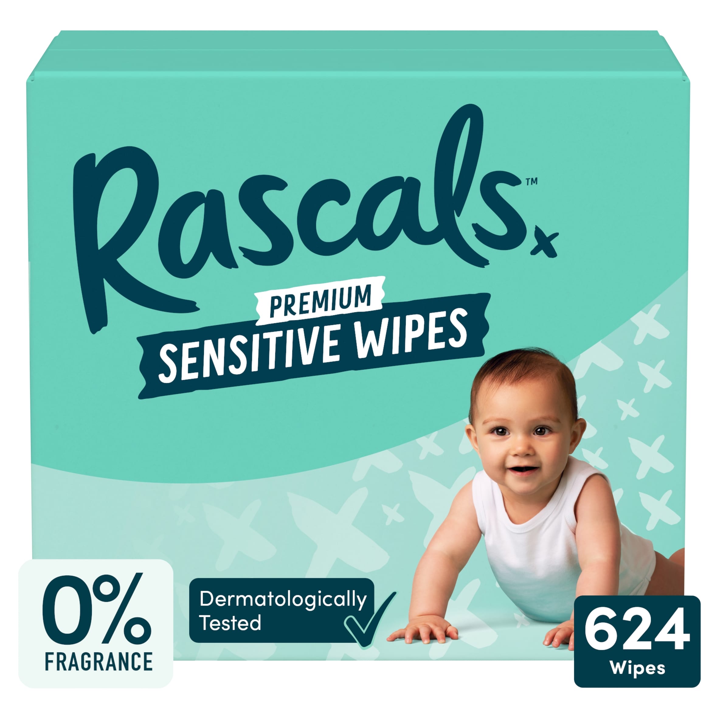 Rascals Premium Sensitive 624 Wipes