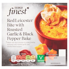 Tesco Finest Red Leicester Bite With Garlic & Black Pepper 150G