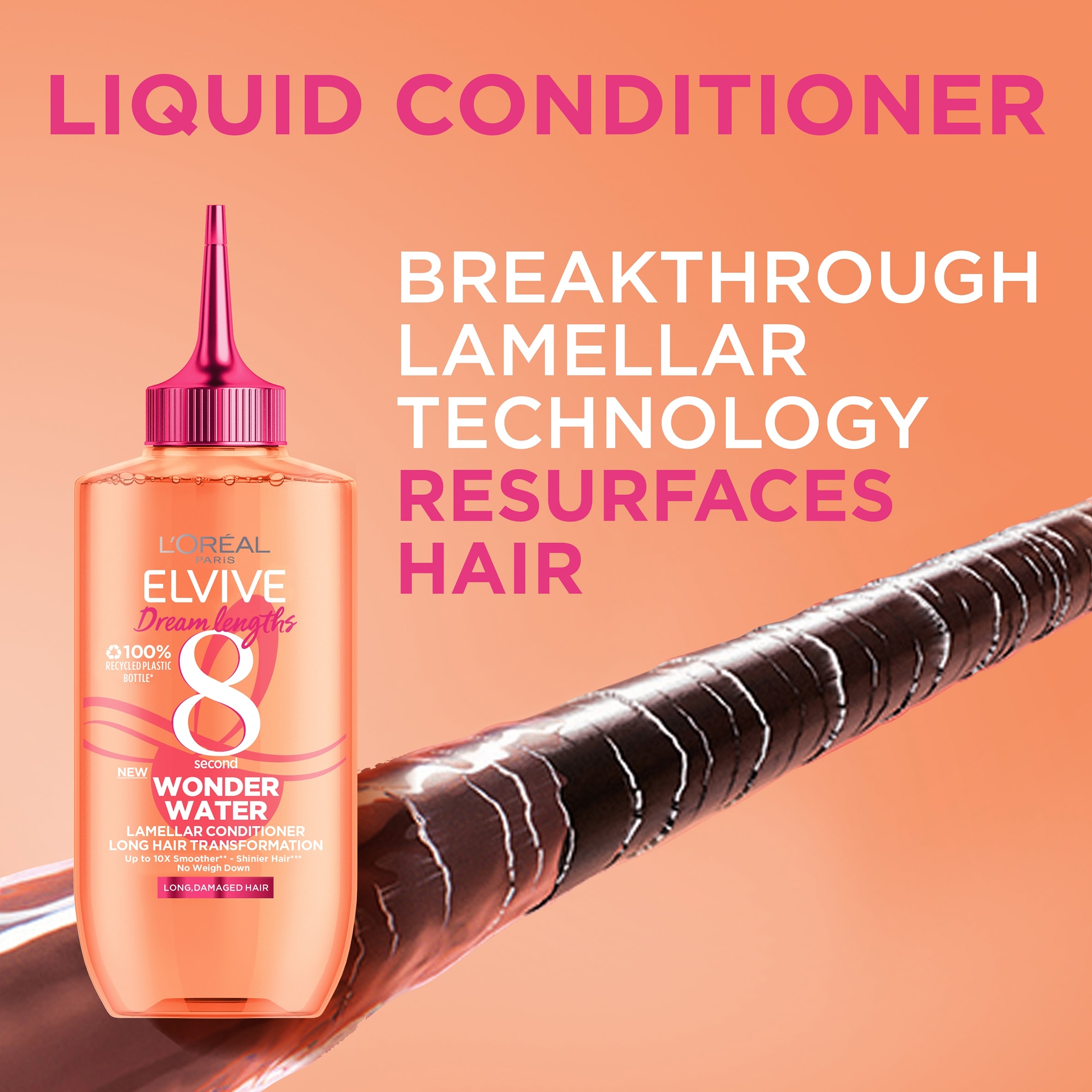L'Oreal Paris Elvive Dream Lengths Wonder Water Liquid Conditioner 200Ml thumbnail 4