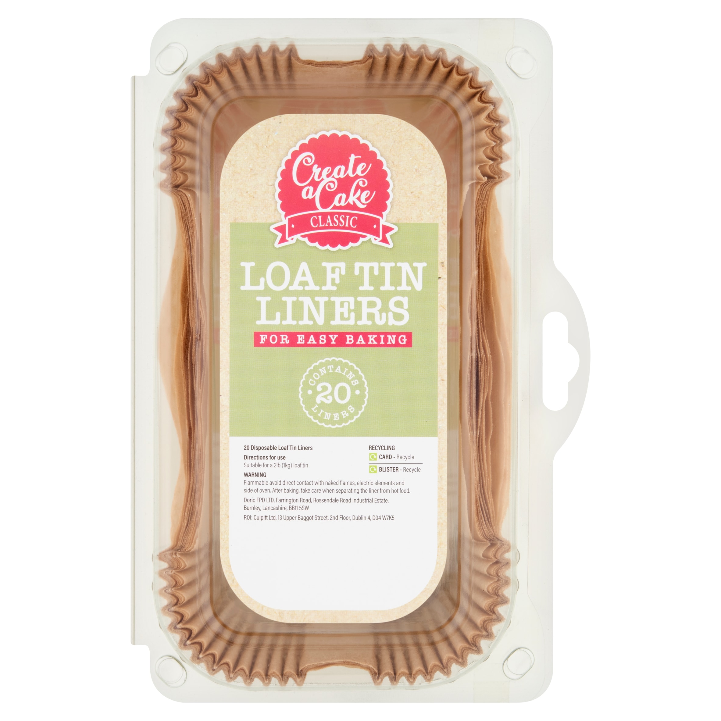 Create A Cake Loaf Tin Liners 20