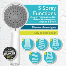 Beldray 5 Function Shower Head Chrome thumbnail 2