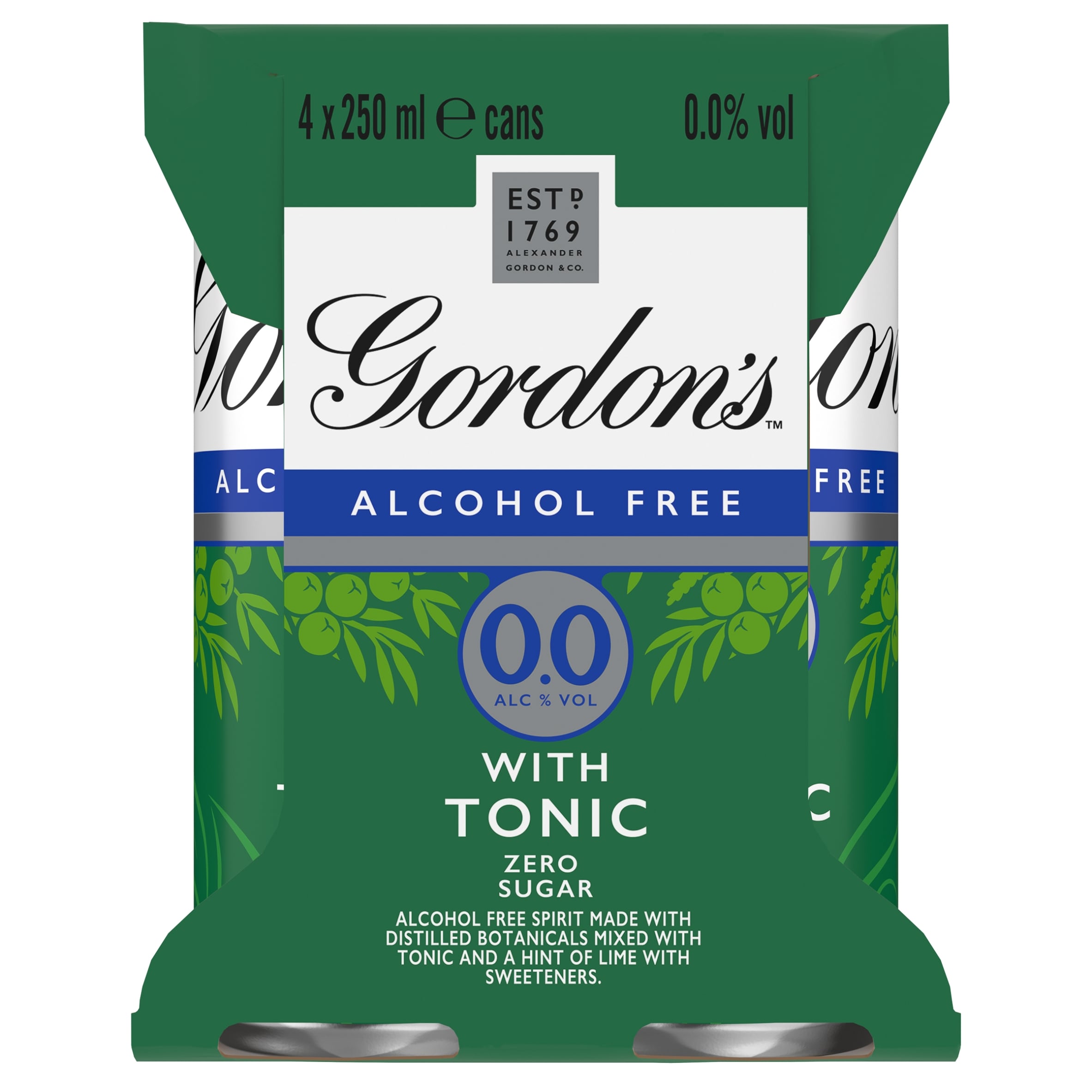 Gordon's Alcohol Free & Tonic With Lime Ready to Drink Premix Can