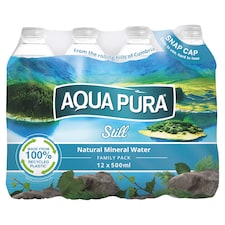 Aqua Pura Still Natural Mineral Water 12 x 500ml