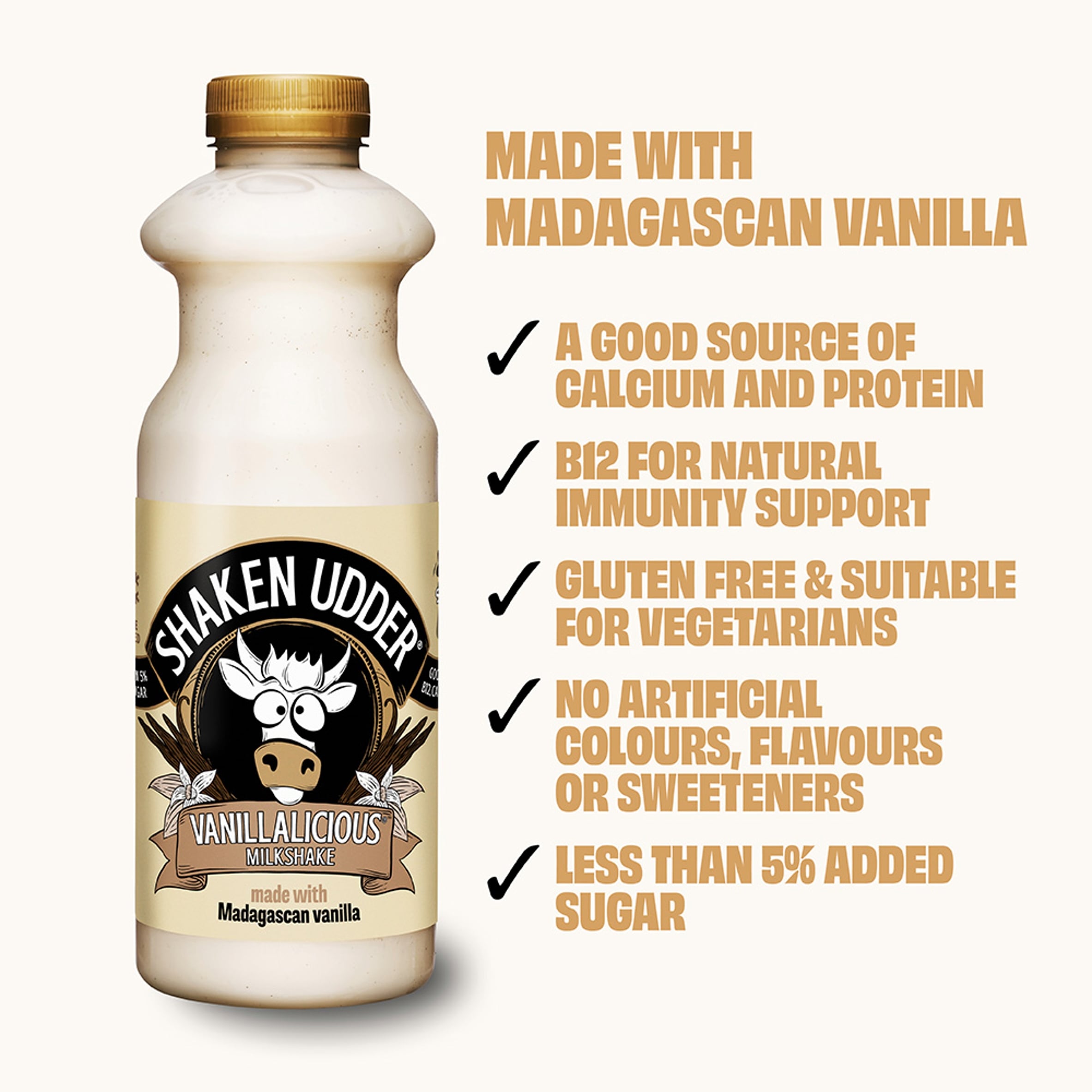 Shaken Udder Vanillalicious Milkshake 750Ml thumbnail 2