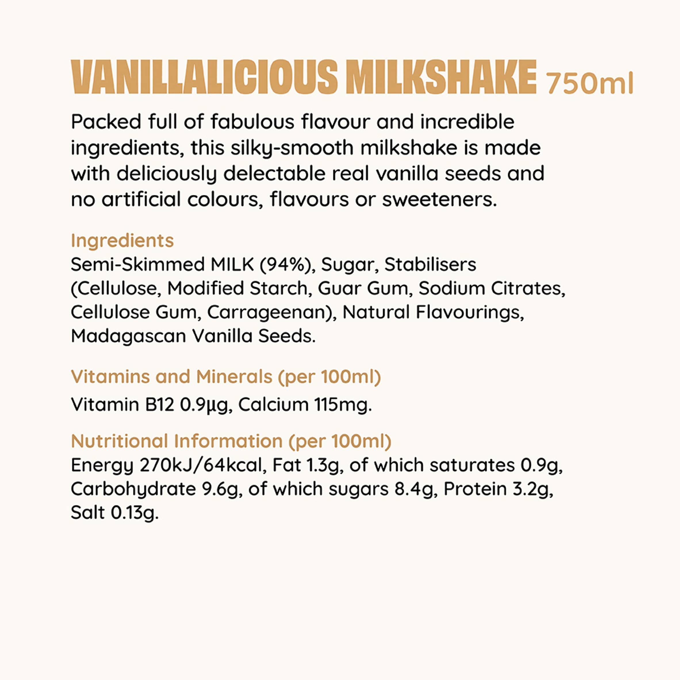 Shaken Udder Vanillalicious Milkshake 750Ml thumbnail 3