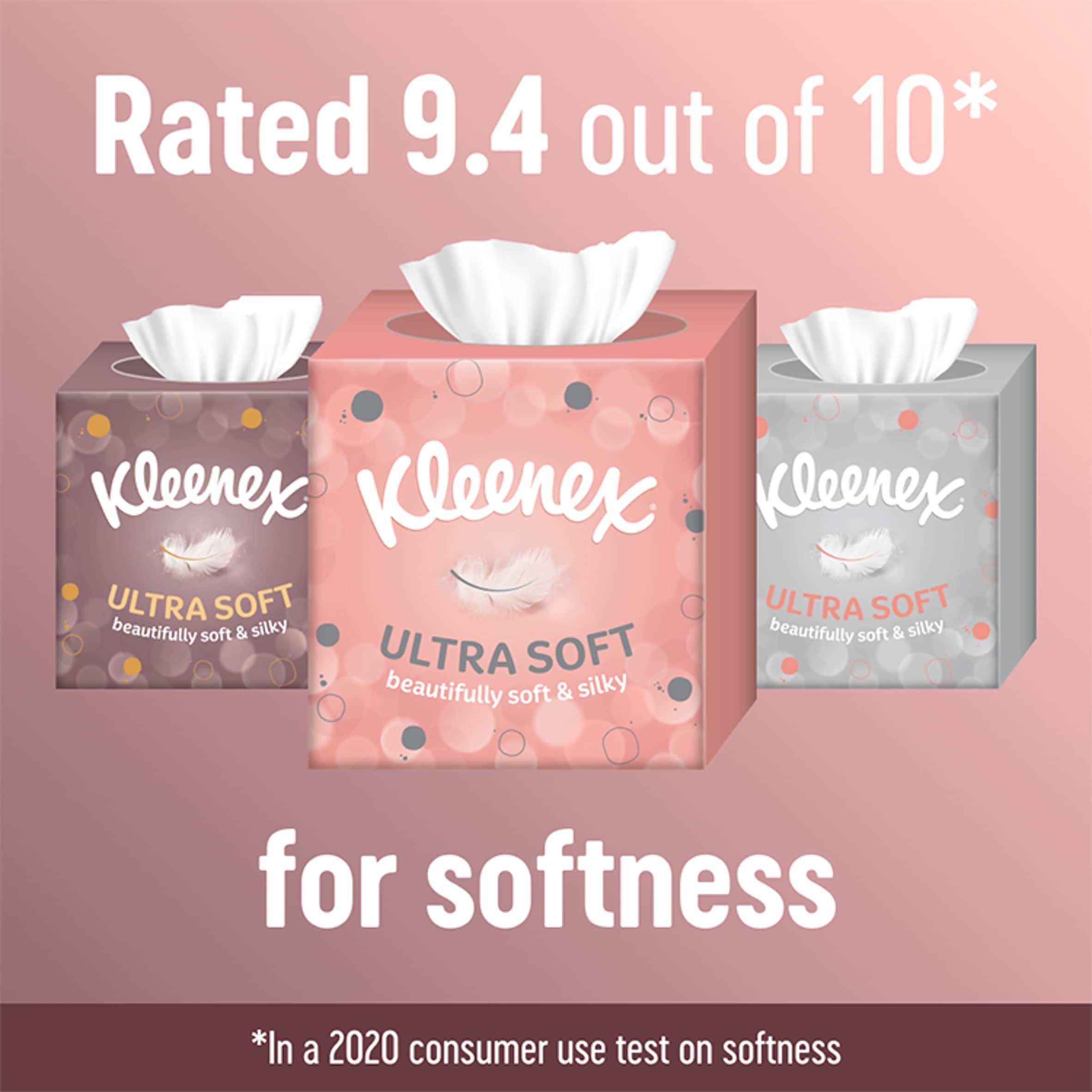 Kleenex Ultra Soft Tissues Cube Box 48 Sheets thumbnail 2