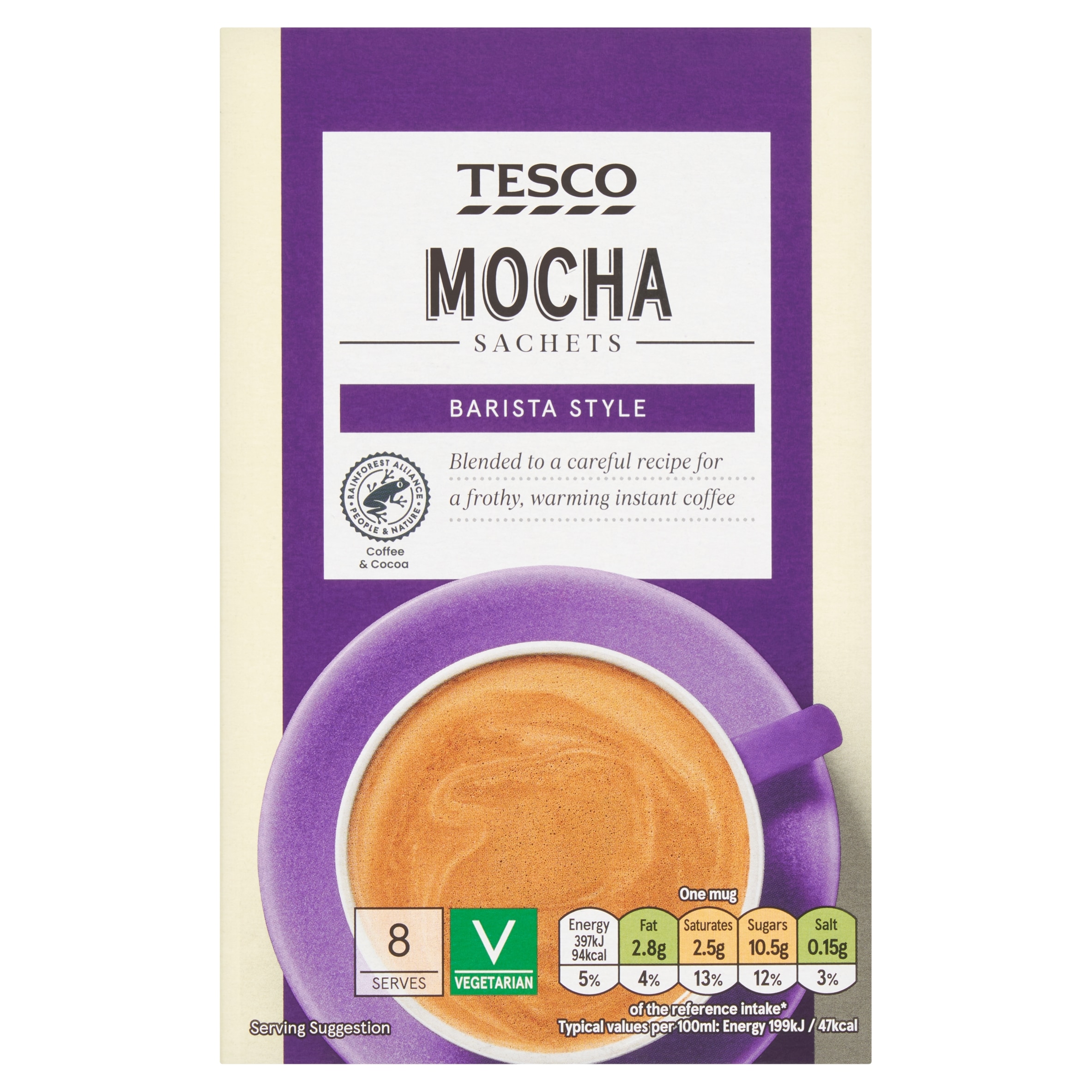 Tesco Mocha Sachets 160G (8X20g)