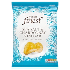 Tesco Finest Hand Cooked Crisps - Sea Salt & Chardonnay Vinegar 150g