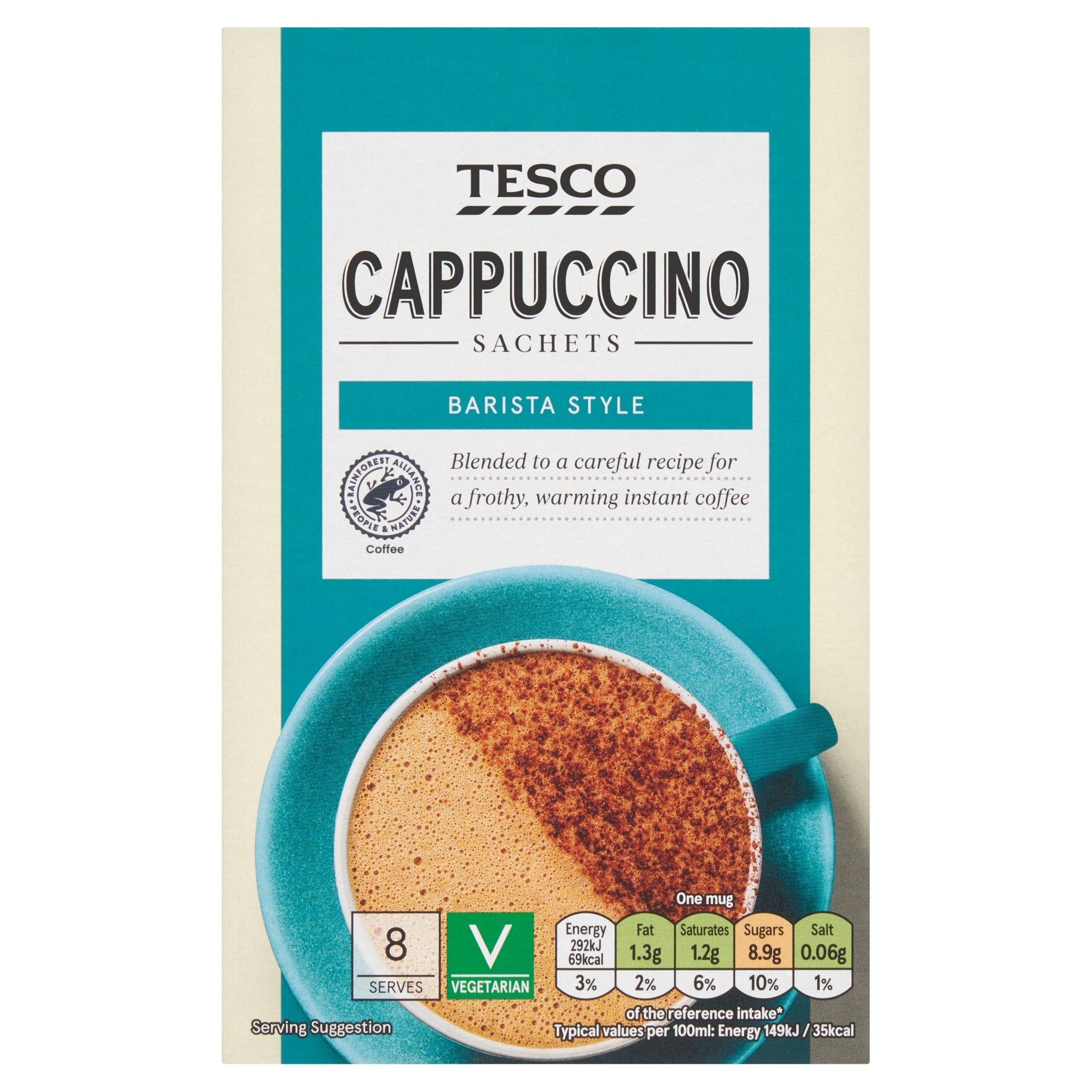 Tesco Cappuccino Sachets 124G (8*15.5G)