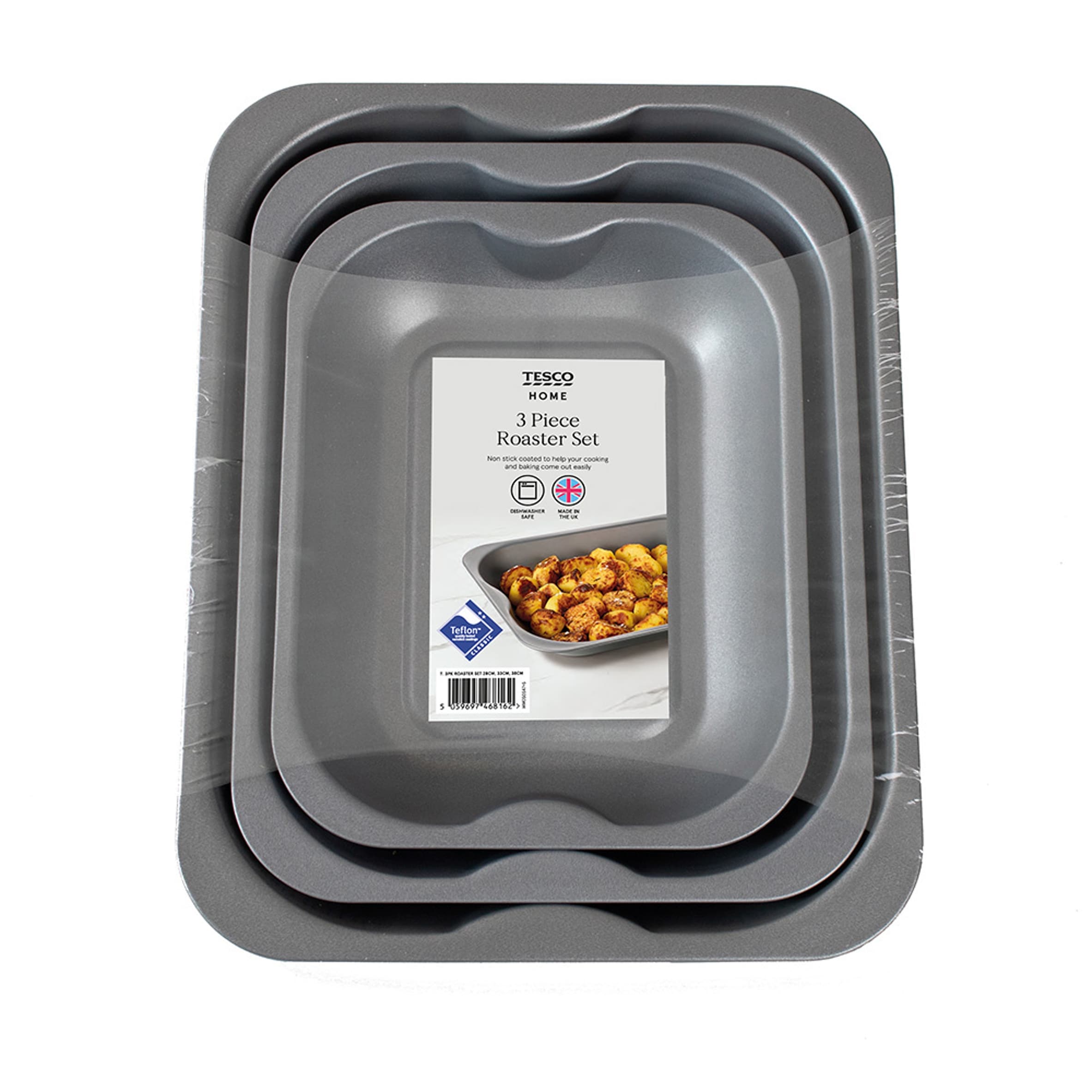 Tesco 3 Pack Roaster Set 28Cm 33Cm 38Cm