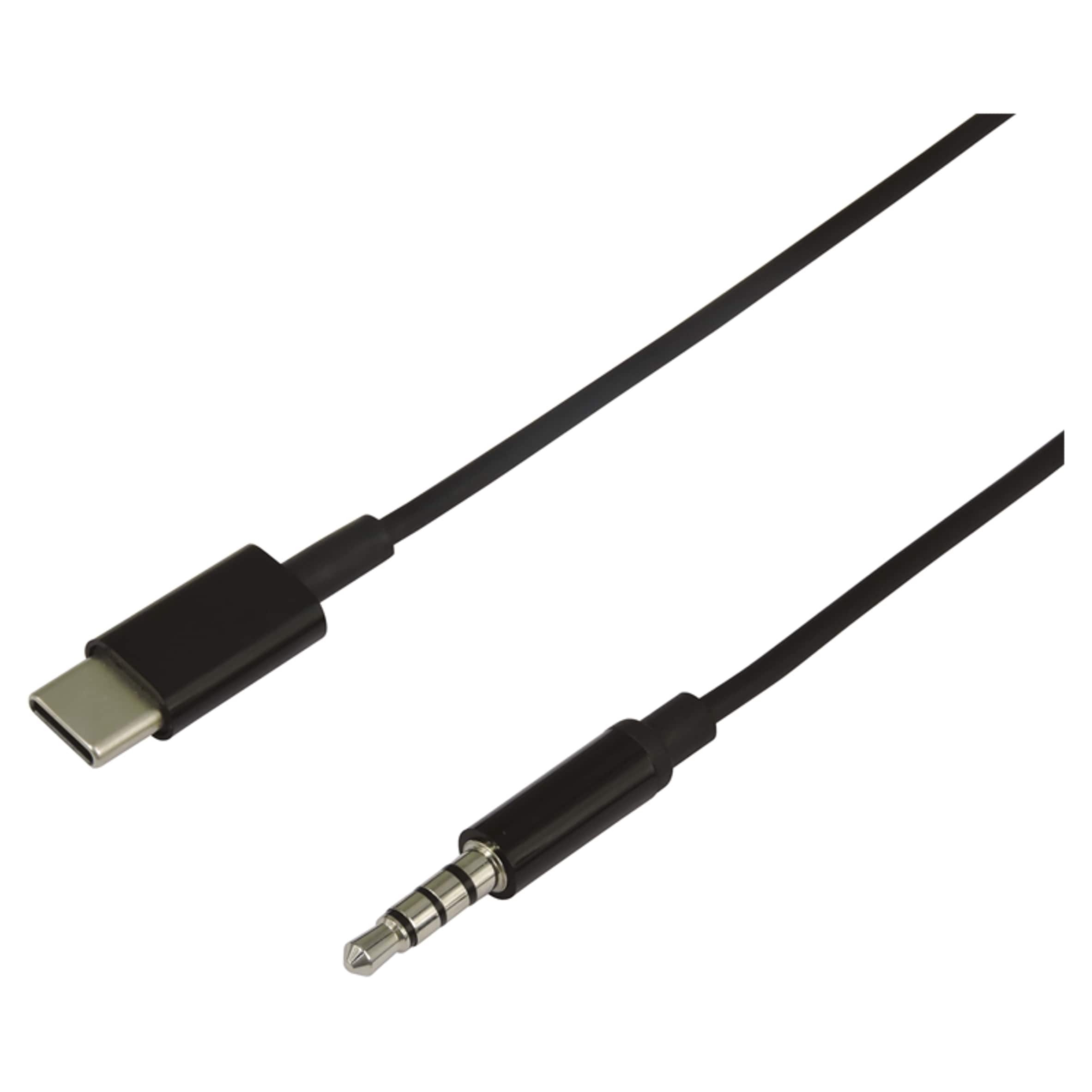 Tesco Aux to USB C Phone Charger Cable 1M Black