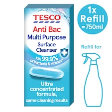Tesco Antibacterial Multi Purpose Cleaner Refill 9Ml