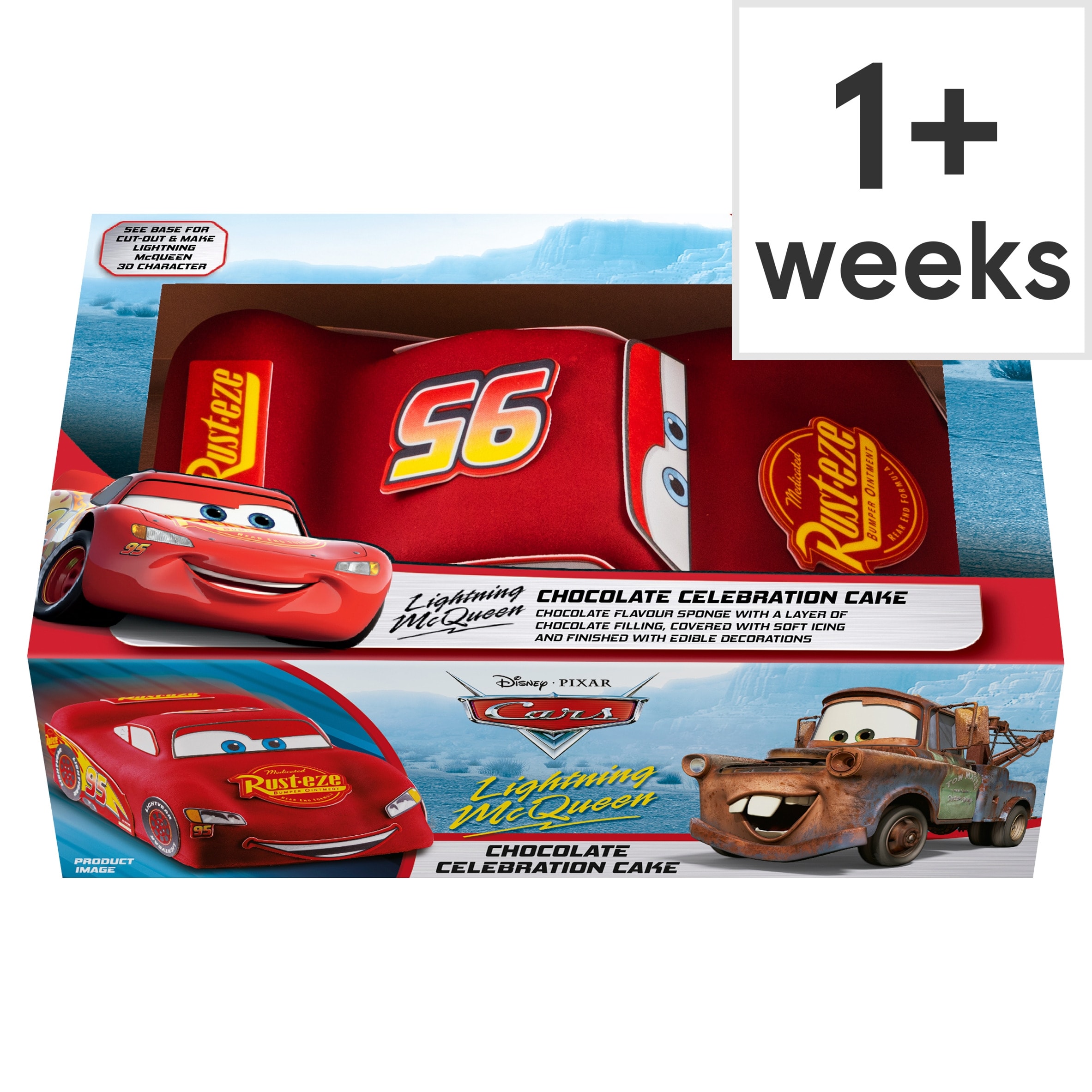 Disney Cars Lightning McQueen Chocolate Cake