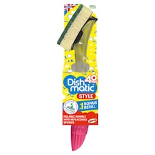 Dishmatic Style Fillable Handle & Replacement Sponge