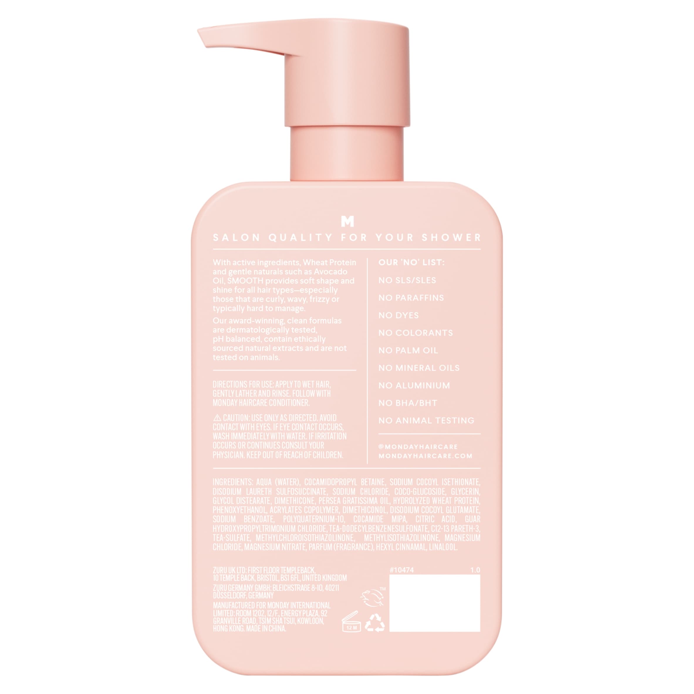 Monday Haircare Smooth Shampoo 350Ml thumbnail 2
