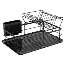 Tesco Wire Dish And Cutlery Drainer Black