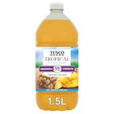 Tesco Quadruple Strength Tropical Squash No Added Sugar 1.5L