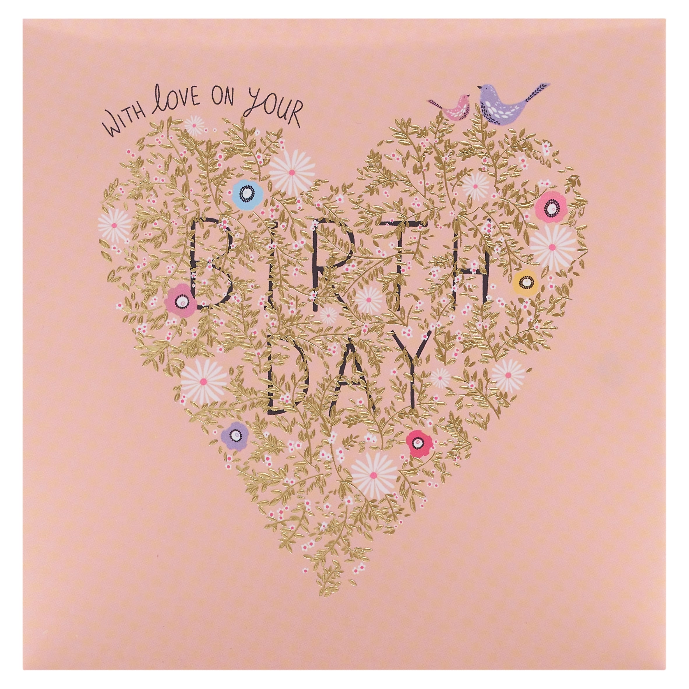 Woodmansterne Birthday Card With Love On Your Birthday