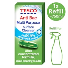 Tesco Antibacterial Multi Purpose Surface Cleanser Refill - Apple 9ml