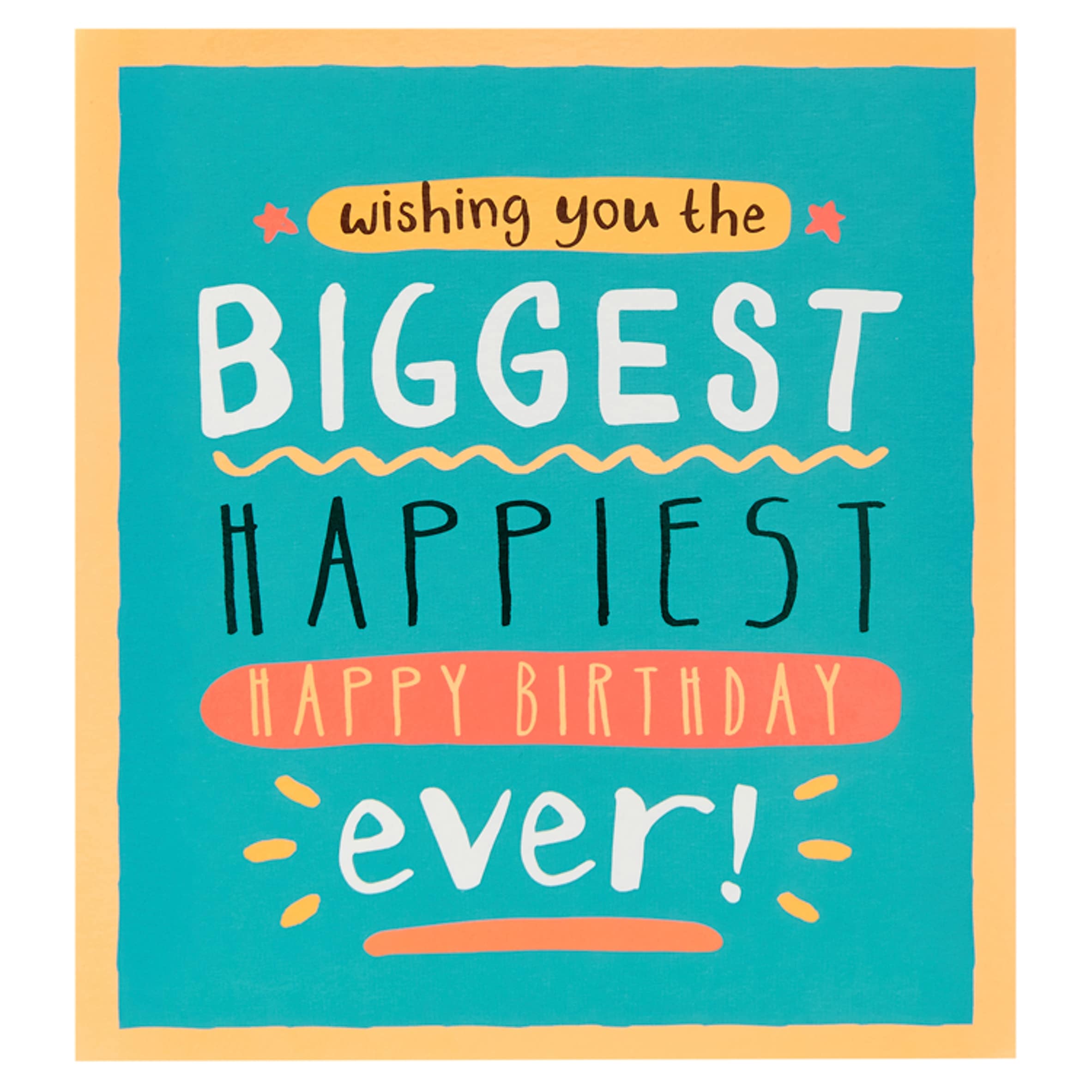 Inkdrops Birthday Card Biggest Happiest Birthday