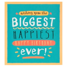 Inkdrops Birthday Card Biggest Happiest Birthday