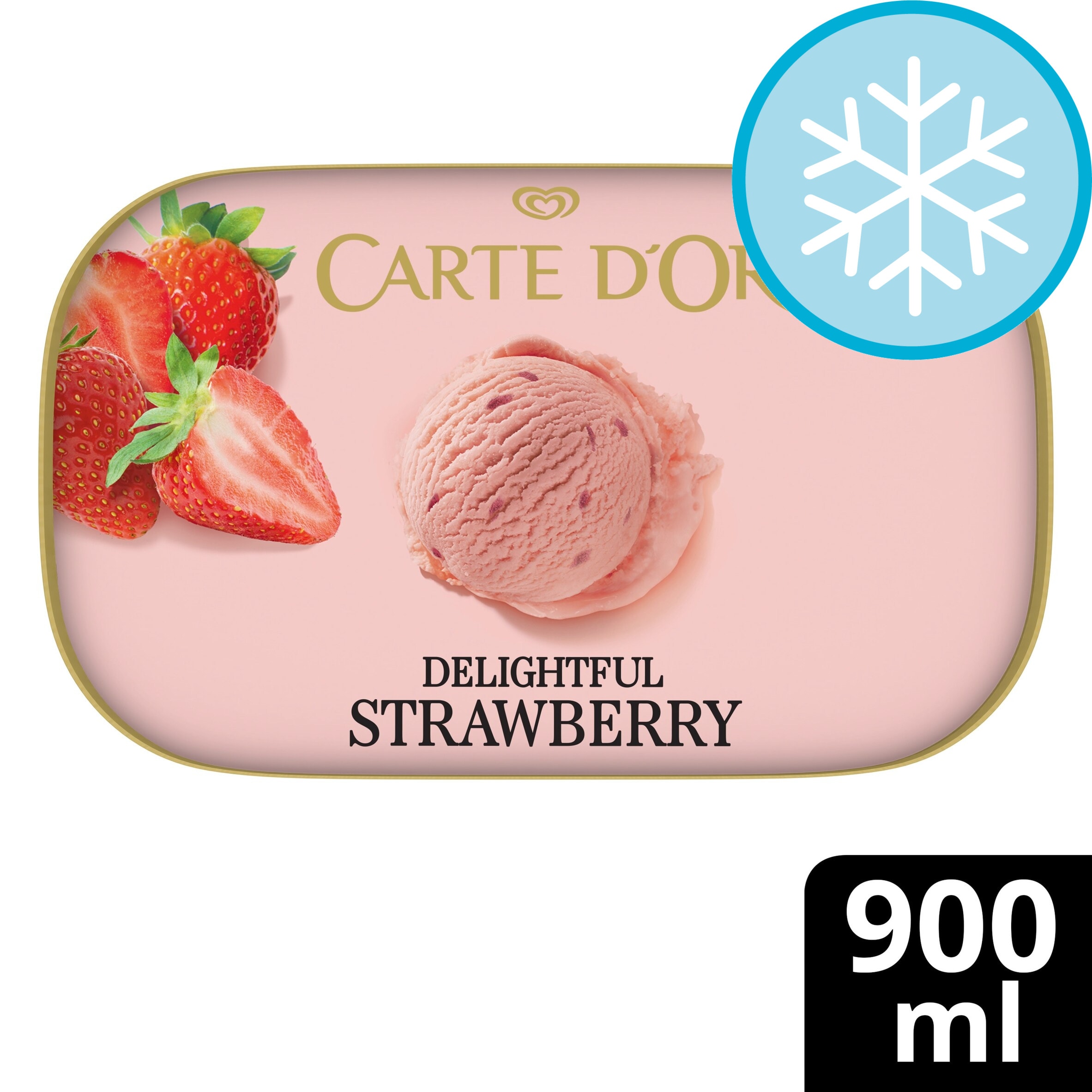 Carte D'or Delightful Strawberry Ice Cream Dessert Tub