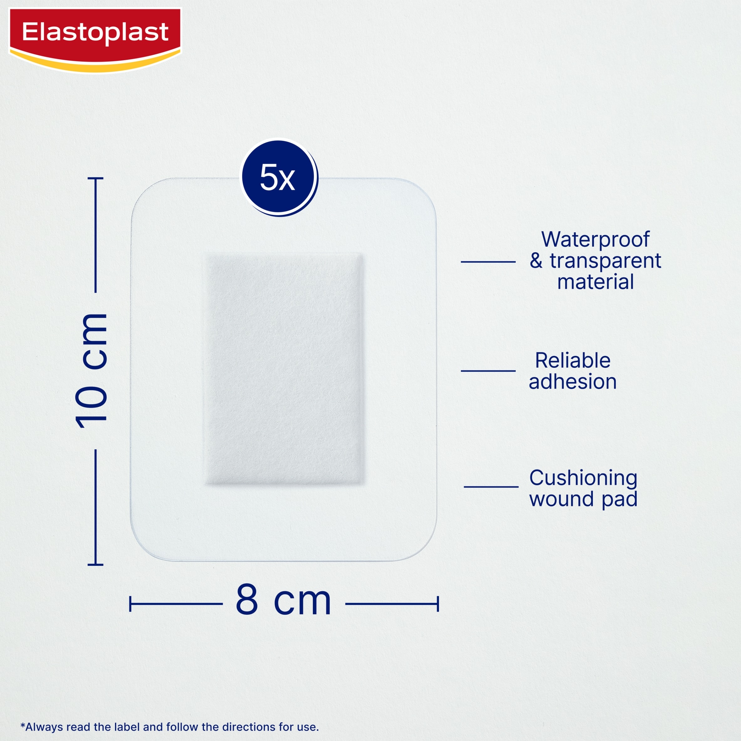 Elastoplast Sterile Waterproof Dressing Xxl 5Pack thumbnail 4