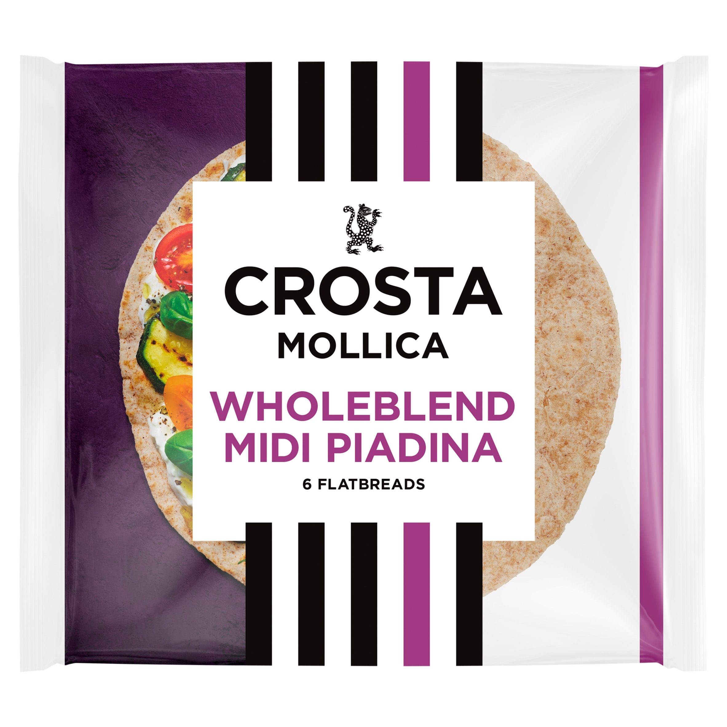Crosta & Mollica Wholeblend Piadina Midi Flatbreads 240g