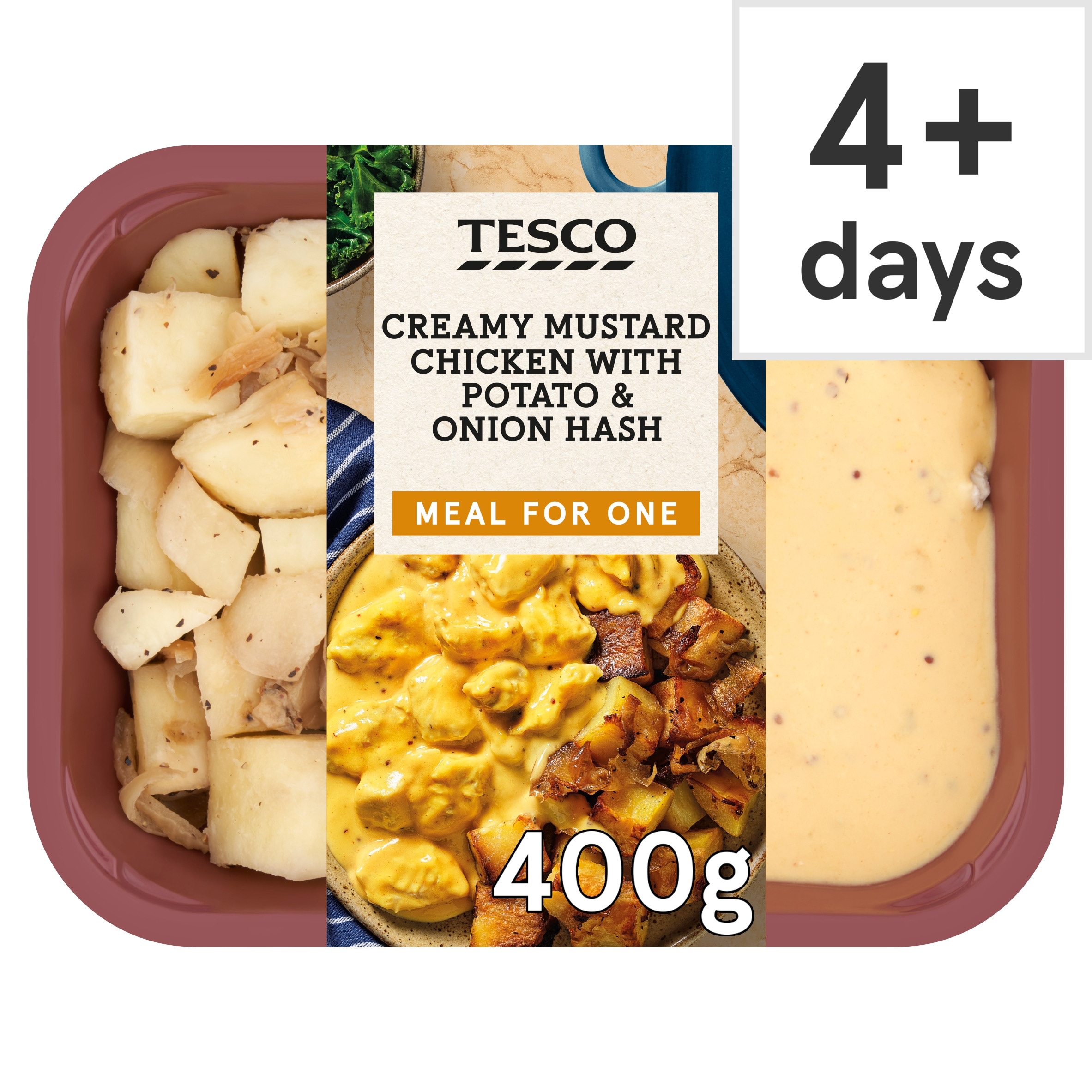 Tesco Creamy Mustard Chicken With Potato & Onion Hash 400G