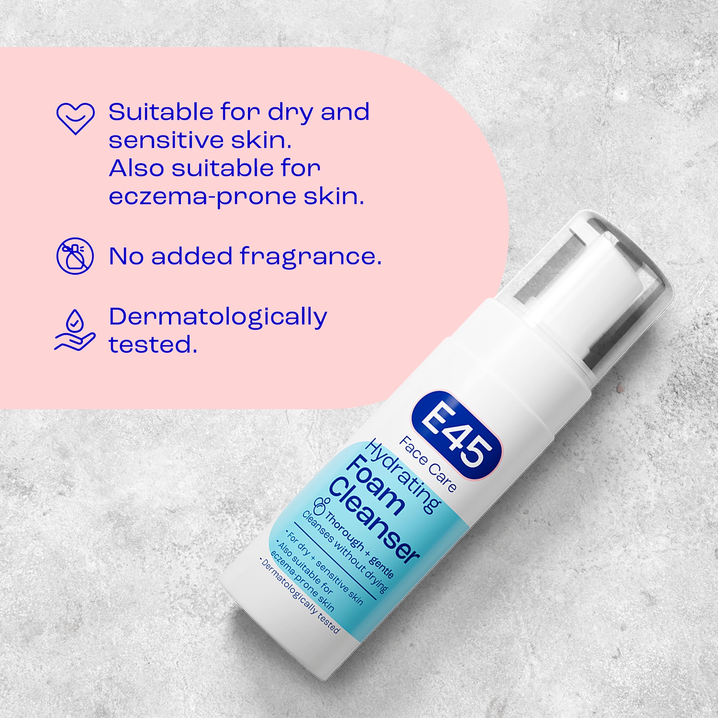 E45 Face Foaming Cleanser For Dry & Sensitive Skin 150Ml thumbnail 4