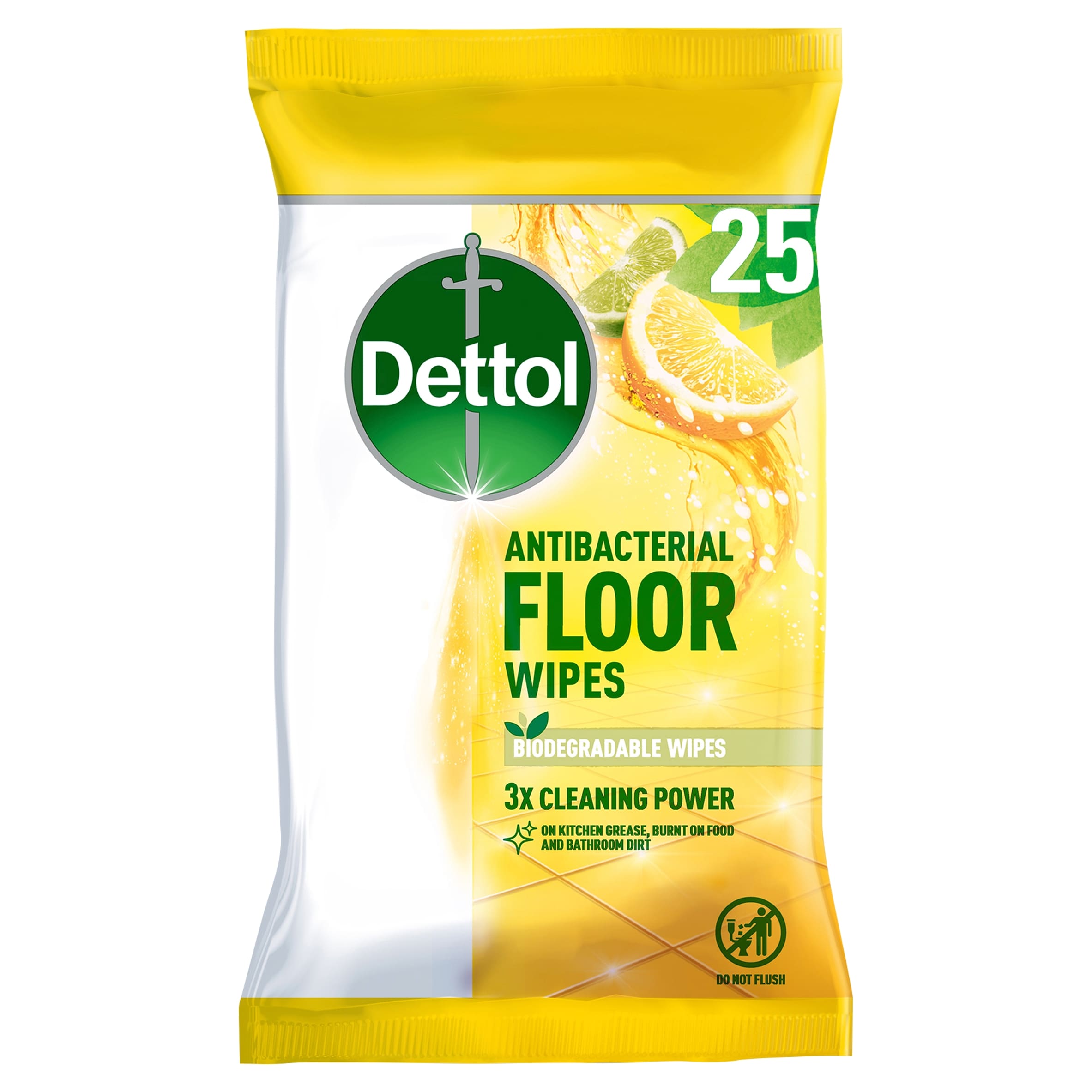 Dettol Antibacterial Extra Large Floor Wipes 25 Pack